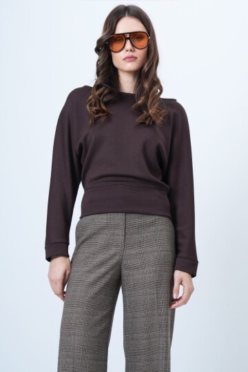 Yarasa Kol Kayık Yaka Oversize Bluz