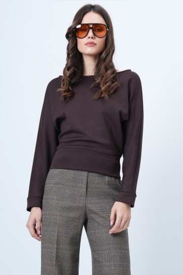 Yarasa Kol Kayık Yaka Oversize Bluz