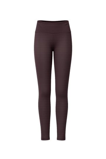 Kahverengi Yüksek Bel Şardonlu Tayt