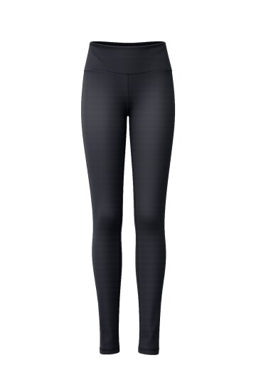 Siyah Yüksek Bel Şardonlu Tayt