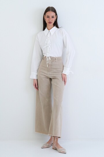 Bağlamalı Crop Bluz