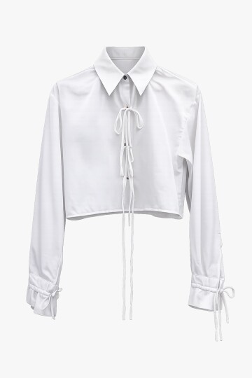 Bağlamalı Crop Bluz