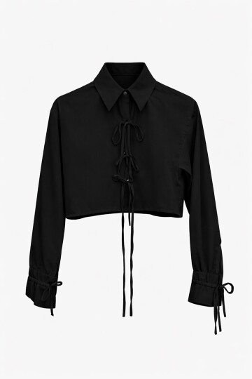 Bağlamalı Crop Bluz