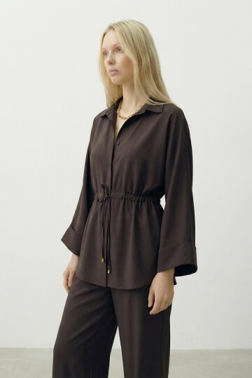 Bağlamalı Gömlek Ve Pantolon Takım