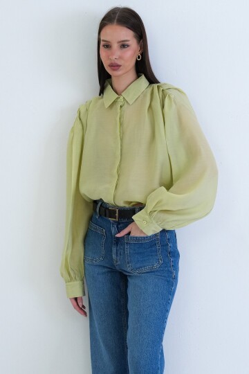 Balon Kol Oversize Gömlek