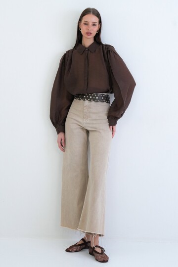 Balon Kol Oversize Gömlek