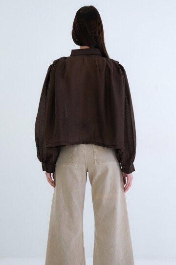 Balon Kol Oversize Gömlek