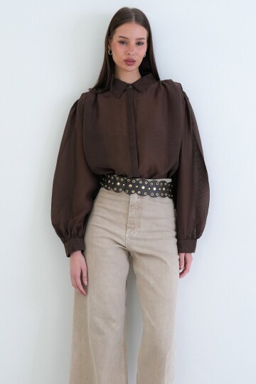 Balon Kol Oversize Gömlek