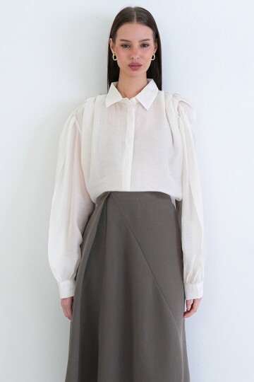 Balon Kol Oversize Gömlek