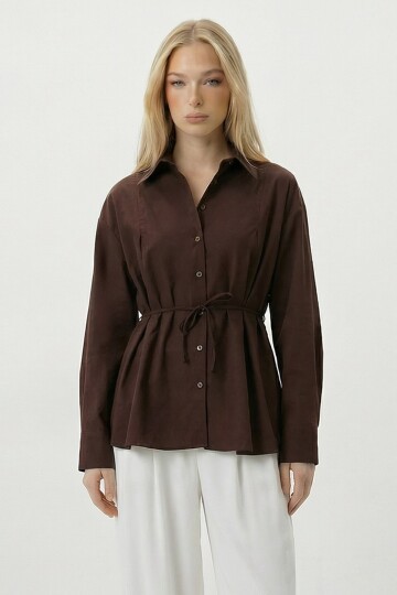 Belden Bağlamalı Gömlek