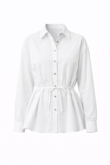 Belden Bağlamalı Gömlek