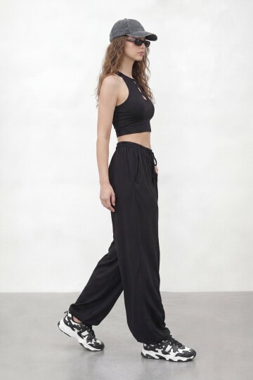 Beli Bağcıklı Jogger Pantolon