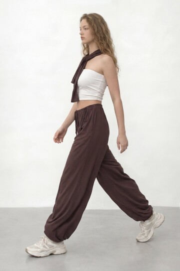 Beli Bağcıklı Jogger Pantolon