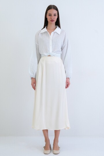 Beli Lastikli Uzun Etek