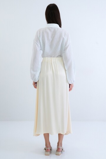 Beli Lastikli Uzun Etek