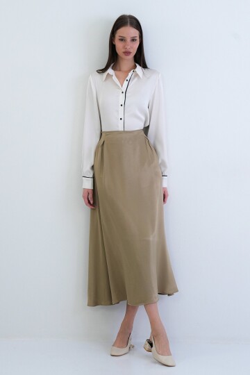 Beli Lastikli Uzun Etek