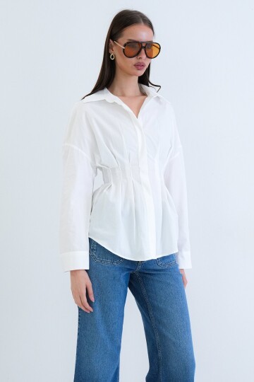 Büzgü Detaylı Gömlek