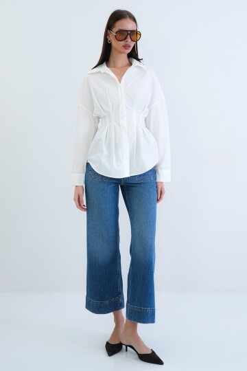 Büzgü Detaylı Gömlek