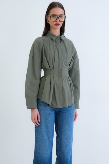 Büzgü Detaylı Gömlek