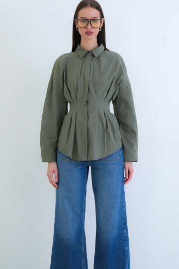 Büzgü Detaylı Gömlek