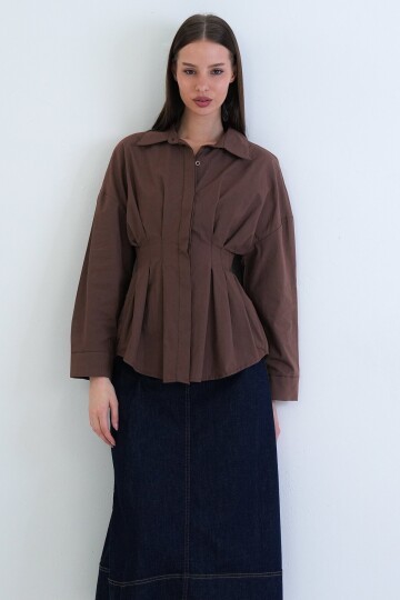Büzgü Detaylı Gömlek