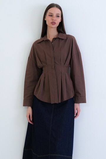 Büzgü Detaylı Gömlek