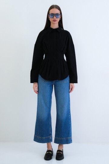 Büzgü Detaylı Gömlek