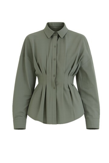 Büzgü Detaylı Gömlek