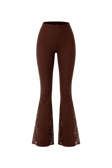 Dantel Detaylı İspanyol Paça Pantolon