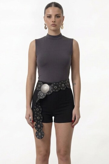 Dik Yaka Kolsuz Basic Bluz