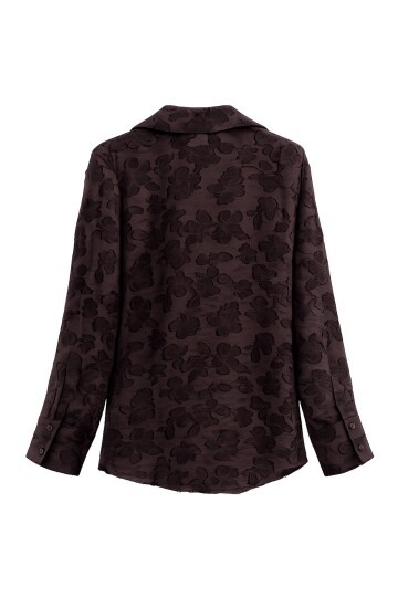 Dokulu Düğmeli Uzun Kol Gömlek