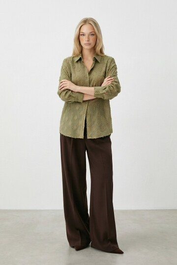 Dokulu Oversize Gömlek