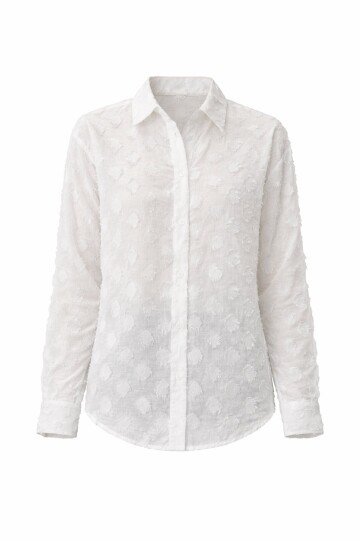 Dokulu Oversize Gömlek