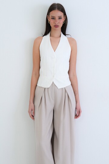 Düğme Kapamalı Klasik Yelek