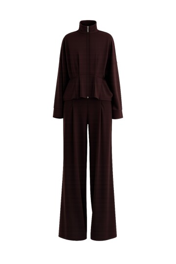 Fermuarlı Sweatshirt Ve Beli Lastikli Pantolon Takım