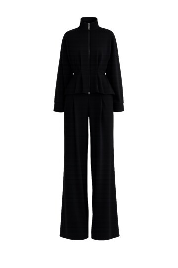 Fermuarlı Sweatshirt Ve Beli Lastikli Pantolon Takım