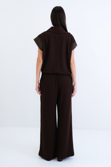 Fermuarlı Yelek Ve Beli Lastikli Pantolon Takım