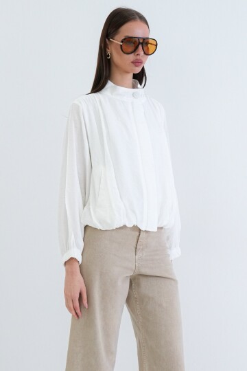 Hakim Yaka Balon Kol Bluz