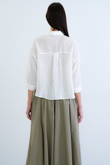 Hakim Yaka Transparan Gömlek