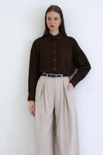 Hakim Yaka Transparan Gömlek