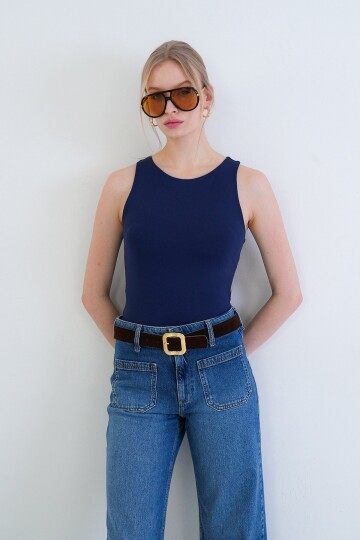 İnce Askılı Sandy Kumaş Bluz