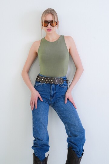 İnce Askılı Sandy Kumaş Bluz