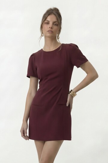 Kısa Kollu Mini Elbise