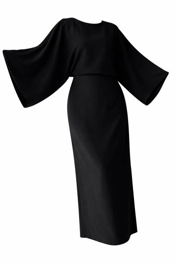 Salaş Kesim Yarasa Kol Uzun Elbise