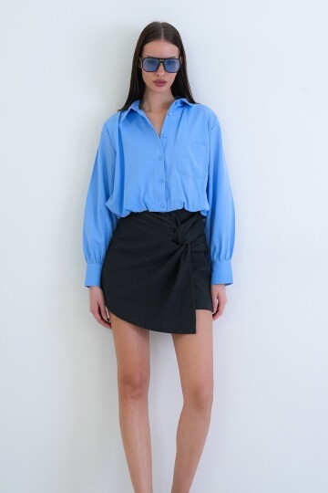 Tek Cepli Crop Gömlek