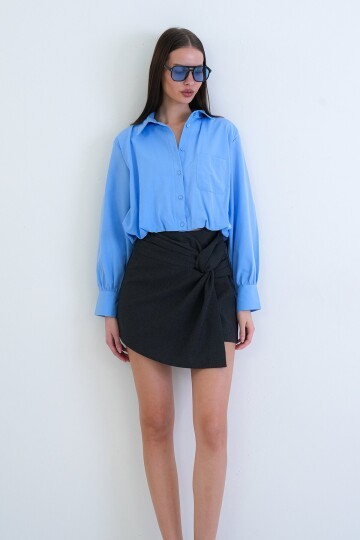 Tek Cepli Crop Gömlek