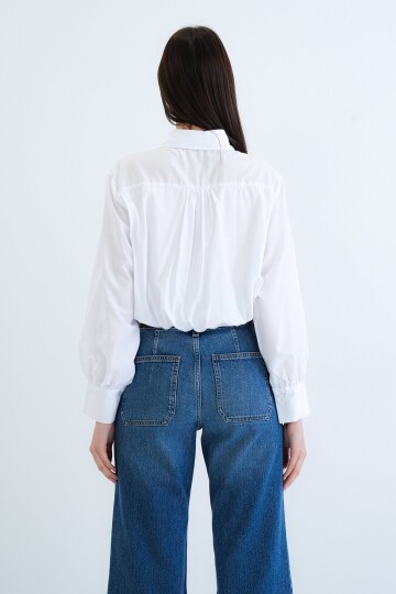 Tek Cepli Crop Gömlek