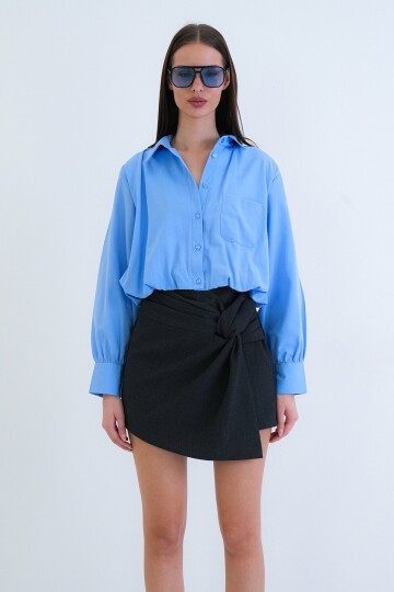 Tek Cepli Crop Gömlek