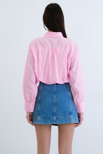 Tek Cepli Crop Gömlek