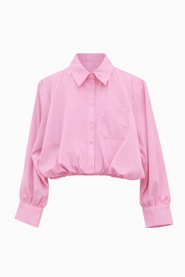 Tek Cepli Crop Gömlek